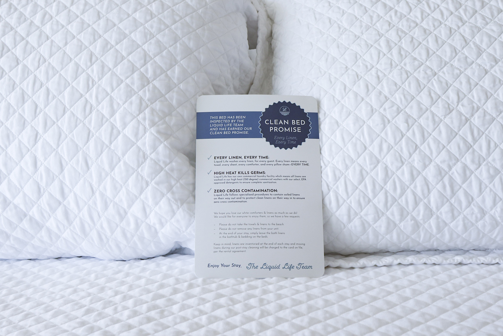 Clean Bed Promise callout